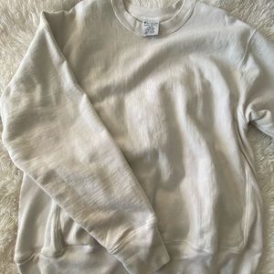 White oversized champion hoodie